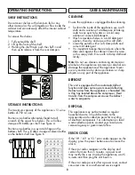 Предварительный просмотр 9 страницы Silhouette SPRWC053D1SS Owner'S Manual