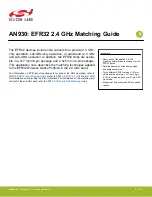 Silicon Laboratories EFR32 Matching Manual preview