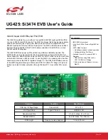 Silicon Laboratories Si3474-EVB User Manual preview