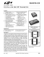 Preview for 1 page of Silicon Laboratories Si4010-C2 Manual