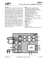 Предварительный просмотр 1 страницы Silicon Laboratories SI4830 Specification Sheet