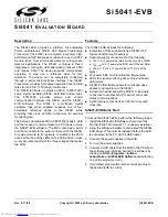 Silicon Laboratories Si5041-EVB Manual preview