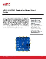 Preview for 1 page of Silicon Laboratories Si5383-EVB User Manual