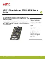 Preview for 1 page of Silicon Laboratories Thunderboard EFM32GG12 User Manual