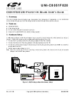 Silicon Laboratories UNI-C8051F020 User Manual предпросмотр