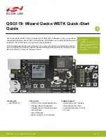 Silicon Laboratories Wizard Gecko WGM110 Wi-Fi Wireless Starter Kit Quick Start Manuals preview