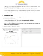 Preview for 3 page of Silicon Solar AQUAJET-CUSTOM-KIT-24V-V2 User Manual