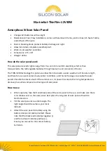 Silicon Solar MarineSol ThinFilm 12V30W User Manual preview