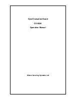 Silicon Systems CD-0026 Operation Manual предпросмотр