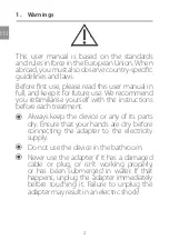 Preview for 4 page of Silk'n FGP1PE1001 User Manual