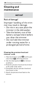 Предварительный просмотр 14 страницы Silk'n TB-1458 User Manual