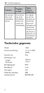 Предварительный просмотр 70 страницы Silk'n TB-1458 User Manual