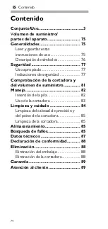 Предварительный просмотр 74 страницы Silk'n TB-1458 User Manual