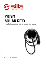 SILLA PRISM SOLAR RFID Instructions For Installation, Use And Maintenance Manual preview