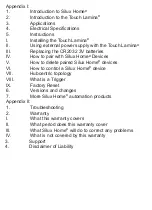 Preview for 2 page of Silux Home Touch Lamina SC-TLSA01 Operation Manual