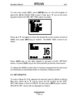 Preview for 28 page of Silva s15 Operation Manual