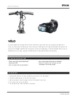 Предварительный просмотр 1 страницы Silva vélo Product Information