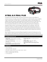 Preview for 1 page of Silva X-TRAIL Product Information