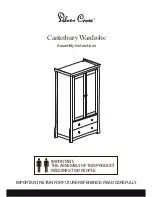 Предварительный просмотр 1 страницы Silver Cross Canterbury Wardrobe Assembly Instructions Manual