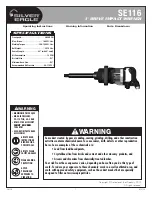 Silver Eagle SE116 Operating Instructions, Warning Information, Parts Breakdown preview