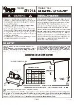 Preview for 2 page of Silver Eagle SE1214 Quick Start Manual