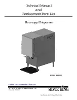 Silver King SKBD210F Technical Manual And Replacement Parts List preview