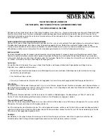 Preview for 9 page of Silver King SKF48 Technical Manual And Replacement Parts List