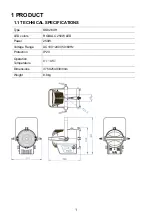 Предварительный просмотр 2 страницы Silver Star FREZNO 250 HEX User Manual