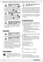 Предварительный просмотр 28 страницы Silvercrest 100562 Operation And Safety Notes