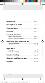 Preview for 4 page of Silvercrest 100926 Operation And Safety Notes