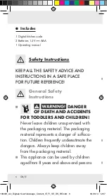 Preview for 6 page of Silvercrest 100926 Operation And Safety Notes