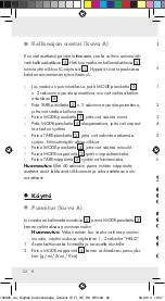 Preview for 22 page of Silvercrest 100926 Operation And Safety Notes