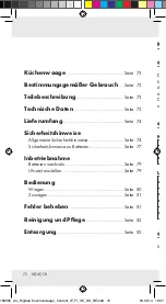 Preview for 72 page of Silvercrest 100926 Operation And Safety Notes