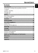 Preview for 4 page of Silvercrest 102612 Operating Instructions Manual