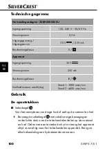 Preview for 103 page of Silvercrest 102612 Operating Instructions Manual