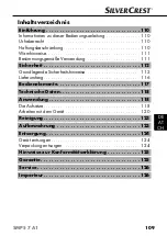 Preview for 112 page of Silvercrest 102612 Operating Instructions Manual