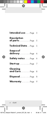 Preview for 4 page of Silvercrest 102743 Operation And Safety Notes