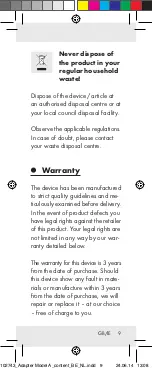 Preview for 9 page of Silvercrest 102743 Operation And Safety Notes