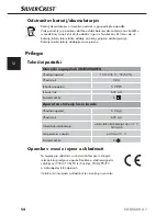 Preview for 57 page of Silvercrest 102827 Operating Instructions Manual