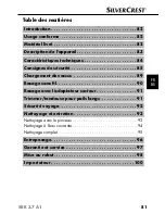 Предварительный просмотр 85 страницы Silvercrest 102881 Operating Instructions Manual