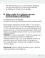 Preview for 47 page of Silvercrest 104412 Assembly, Operating And Safety Instructions