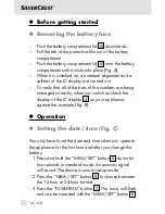 Preview for 16 page of Silvercrest 106635 Operating Instructions Manual