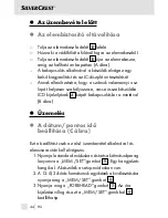 Preview for 44 page of Silvercrest 106635 Operating Instructions Manual