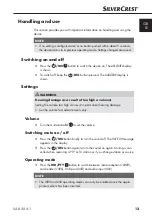 Preview for 17 page of Silvercrest 106770 Operating Instructions Manual