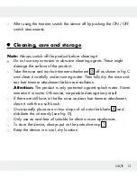 Preview for 13 page of Silvercrest 106835 Operation Manual