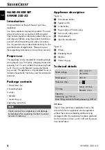 Preview for 5 page of Silvercrest 109576 Operating Instructions Manual