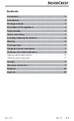 Preview for 4 page of Silvercrest 270671 Operating Instructions Manual