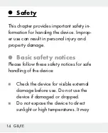 Preview for 14 page of Silvercrest 271901 Operation And Safety Notes