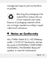 Preview for 33 page of Silvercrest 271901 Operation And Safety Notes