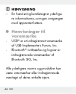 Preview for 44 page of Silvercrest 271901 Operation And Safety Notes